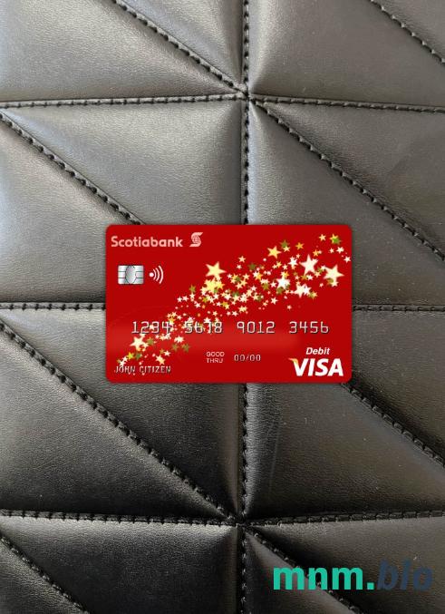 Bahamas Scotia bank wygląd zdjęcia karty wizowej skan PSD + zdjęcie